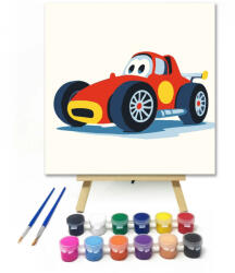  Kalandos versenyautó - gyerek számfestő készlet