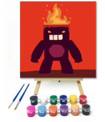  Láva szörny - gyerek számfestő készlet - 40×40 cm (Keret nélkül)