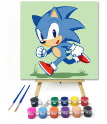  Fürge sünike - gyerek számfestő készlet - 50×50 cm (Keret nélkül)