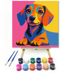  Színes kistacskó - gyerek számfestő készlet - 40×40 cm (Keret nélkül)