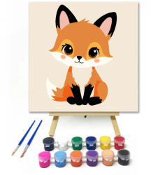  Kíváncsi kisróka tekintete - gyerek számfestő készlet