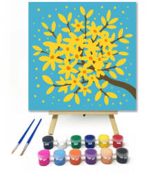  Sárga virágok - gyerek számfestő készlet