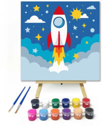  Rakéta az űrben - gyerek számfestő készlet