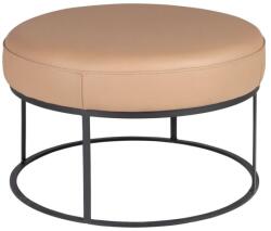 AC Atelier Bancheta rotunda tapitata cu piele naturala Maro (AC 5198)