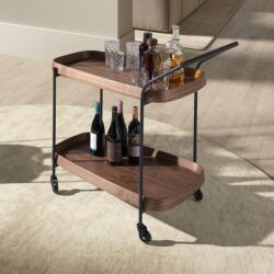 AC Atelier Gheridon, Mini Bar cu roti pentru bauturi si sticle Walnut (AC 3290) Masa de cafea