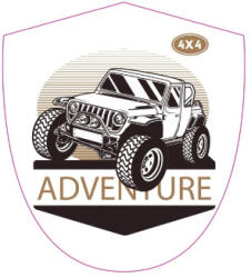  Abtibild auto Adventure 4x4 din vinil Oracal, 13 cm, TAG 006/T2 (281022-3)