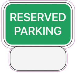  Autocolant „Reserved Parking pentru loc rezervat, 13 cm, vinil Oracal (291022-7)