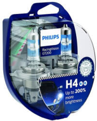  Set becuri auto halogen H4 Philips RacingVision GT200 12V 55W (2 buc) (040226-2)
