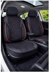  Huse scaune auto universale XL Premium fractionate, negru cu cusatura rosie, SUV/limuzina (191225-4)