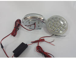  Proiectoare LED DRL 107B cu 20 LED-uri High Power, lumina alb rece 6000K (TCT-1406)