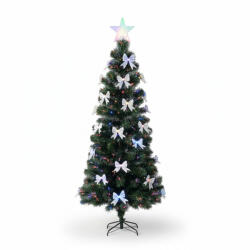 ProCart Brad artificial 210 cm cu fibra optica, LED multicolor, fundite si stea luminoasa (TL03)