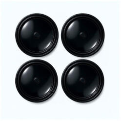 Set capace jante 69 mm negre din ABS, montaj prin presare (4 buc) LGG-012 (240925-8)
