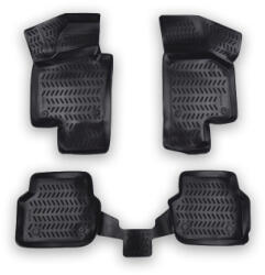  Covorase cauciuc tip tavita pentru Volkswagen Jetta VI 2011-2017, negru (4 buc) (201022-90)