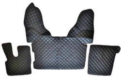  Set covorase cabina tip piele pentru camion DAF XF 106 automata, negru/rosu (LUX-533) (080923-2)