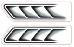 Set 2 abtibilduri 3D „Priza Aer FK3, 11 x 39 cm, auto (270716-21)
