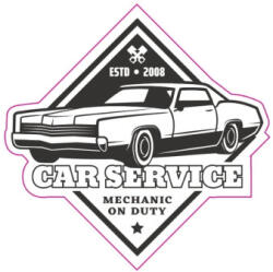  Abtibild auto „Retro Car Service din ORACAL, 13 cm - TAG 011/T2 (281022-8)