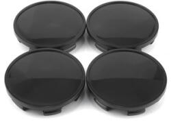  Set 4 capace jante auto 56 mm, negru lucios, clips 6 mm, ABS (LGG-010) (240925-5)