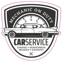  Abtibild retro „Car Service pentru masina/atelier, Oracal, 13 cm - TAG 016/T2 (281022-12)
