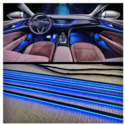  Set lumini ambientale auto RGB digital, 21 piese, efect apa curgatoare, Bluetooth, 12V (291123-5)