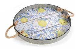Decorer Tava decor Lamai lemn metal multicolor Ø 40 x 4 H (A51.51.10B) Tava