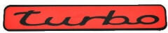  Abtibild auto Turbo rosu decorativ, rezistent la apa si UV, 12 x 2 cm (DZ-076) (270716-4)
