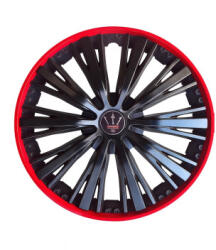  Set 4 capace roti Evo 15 inch, negru-rosu, pentru jante din otel (280923-15)