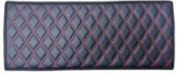  Covoras tunel central auto din eco piele negru, cusatura rosie, 25x60 cm (060325-3)