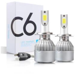  Set becuri LED H7 18W, 3500 lm, 6000K alb rece, 12-24V, plug & play (C6-H7) (240222-3)