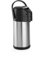 HENDI Termos cu pompa Hendi, 3L, otel inoxidabil, baza rotativa 360, argintiu (445877)