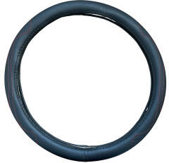  Husa volan neagra M din imitatie piele, 37-39 cm, montaj rapid (CST02) (150924-5)