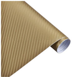  Folie carbon 3D aurie autocolanta 1.27m x 1m, textura fibra de carbon (TCT-1458)
