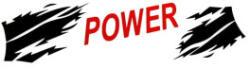  Abtibild auto Power rosu 20x6 cm, autoadeziv pentru caroserie si geam (080916-7)