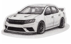  Abtibild Dacia Logan sport pentru exterior, autocolant rezistent UV si apa, 13x7 cm XL-24 (010126-6)