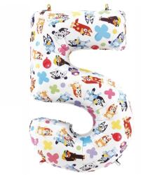 Grabo Balon din folie aniversar cu numărul 5 - Bluey 66 cm