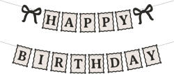 PartyDeco Banner Happy Birthday - Fundițe 100 cm