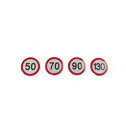  Set 4 autocolante reflectorizante limite viteza 50/70/90/130, 11, 5 cm (130723-6)