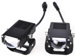  Set 2 proiectoare LED cu lupa 15W pentru grila, lumina alba/galbena, 12-24V (011225-15)
