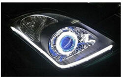  Set 2 benzi LED DRL flexibile 30 cm, lumina alba 12V pentru far (BO30W-12V) (220118-31)