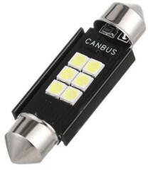  Bec LED sofit 31mm 12V Canbus, 6x SMD 3030, 300 lm, alb rece 6000K (HH031) (140225-11)