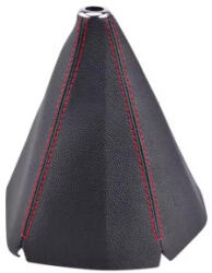 Manson schimbator viteze universal din imitatie piele, negru cu cusaturi rosii SC-197 (100725-30)