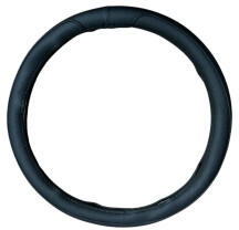  Husa volan M neagra din imitatie de piele perforata, pentru 37-39 cm (CST-09) (150924-2)