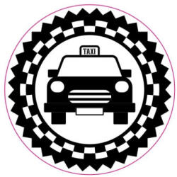  Abtibild „Taxi din autocolant Oracal, 9 cm, model TAG 060 / T2 (080823-10)