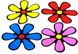  Set abtibilduri auto floricele colorate, 11 cm, 10 bucati, interior/exterior AN23 (051023-19)