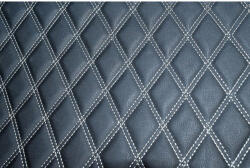  Material pentru covorase auto romb negru cu cusatura bej, antiderapant COV02NB (041122-1)