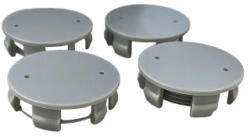  Set 4 capace jante 60 mm argintiu, plastic rezistent, montaj prin presare (160723-3)