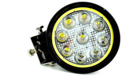  Proiector LED auto 27W cu Angel Eyes, Spot 30° 12-24V, 2200 lm, IP67 (LW015) (051017-1)
