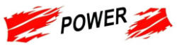  Abtibild auto decorativ Power negru 20 x 6 cm, autoadeziv (Cod AN13) (080916-10)