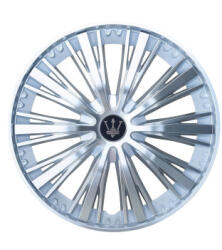  Set 4 capace roti Evo argintii 15 inch, ABS rezistent, prindere sigura (280923-32)