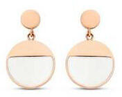  Victoria Rose gold színű fehér mintás fülbevaló (VBNAB72000) - eking