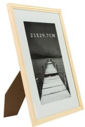 Procart Rama foto Alvin din lemn, format A4 (21x29, 7 cm), culoare crem, pentru perete sau birou (AR21-1310-3)